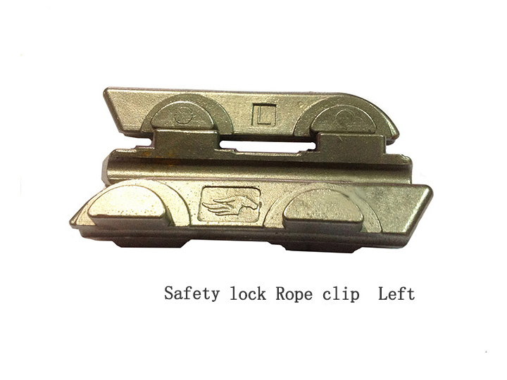 Safety lock rope clip left